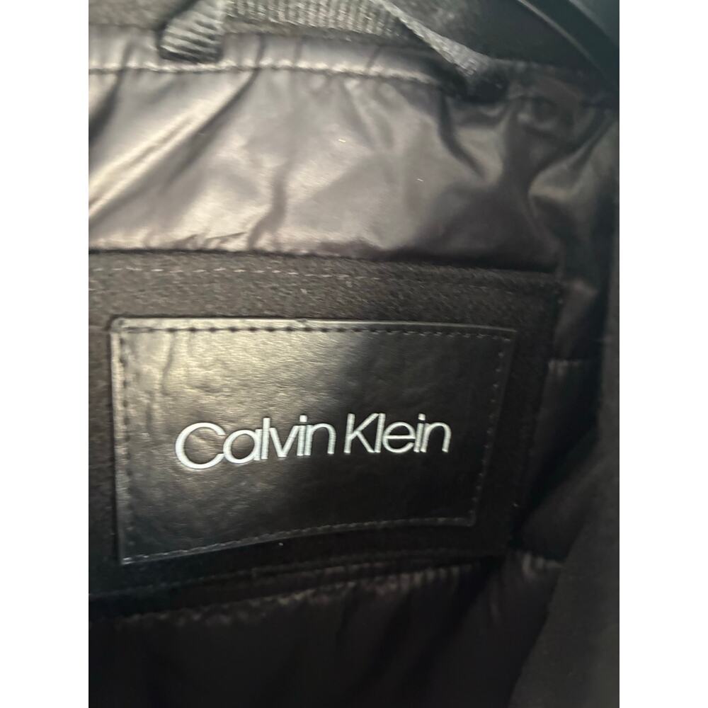 Calvin Klein Men's Wool Blend Zip Jacket Coat Black Men's Medium - Picture 2 of 7